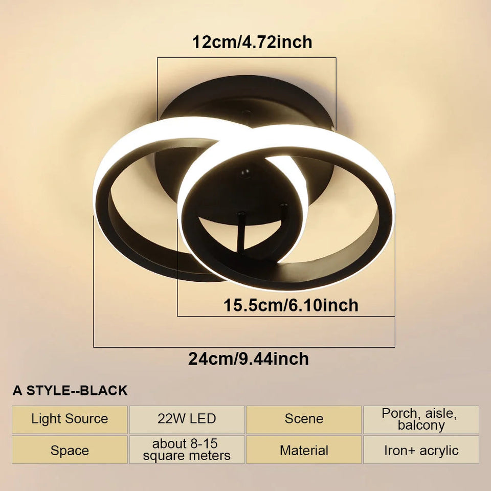 LED Ceiling Light Modern Aisle Ceiling Lamp Indoor Hallway Lighting Small Surface Mounted Fixtures Bedroom Balcony Office Lights Aimak Store