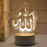 3D Moon Castle Acrylic LED Night Light Eid Mubarak Festival Ornaments Islamic Muslim Party Supplies 2025 Ramadan Home Decoration Aimak Store