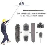 Extendable Window Glass Cleaning Household Tool High Building Retractable Pole Washing Dust Cleaner Brush Dry Wet Scraper Wiper Aimak Store
