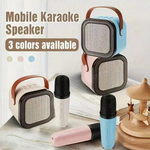 K12 Karaoke Machine Portable Bluetooth 5.3 PA Speaker System with 1-2 Wireless Microphones Home Family Singing Children's Gifts Aimak Store