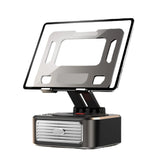 360° Rotation Foldable Desk Tablet Stand Holder Table Smartphone Mount with Wireless Bluetooth Speaker Stereo USB Sound Box Aimak Store