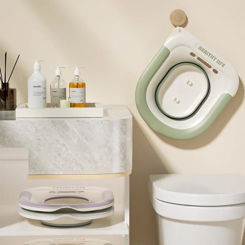 Ergonomic Foldable Toilet Sitz Bath, Soaking Basin Portable Design, for Pregnant Women and Hemorrhoid Patients Treatment Care Aimak Store