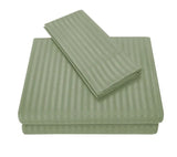 Embossed Brushed Stripe 3/4 Pieces Bed Set Flat Sheet Fitted Sheet Pillowcase Bedding Set for Twin Full Queen King Pillow Sham Aimak Store