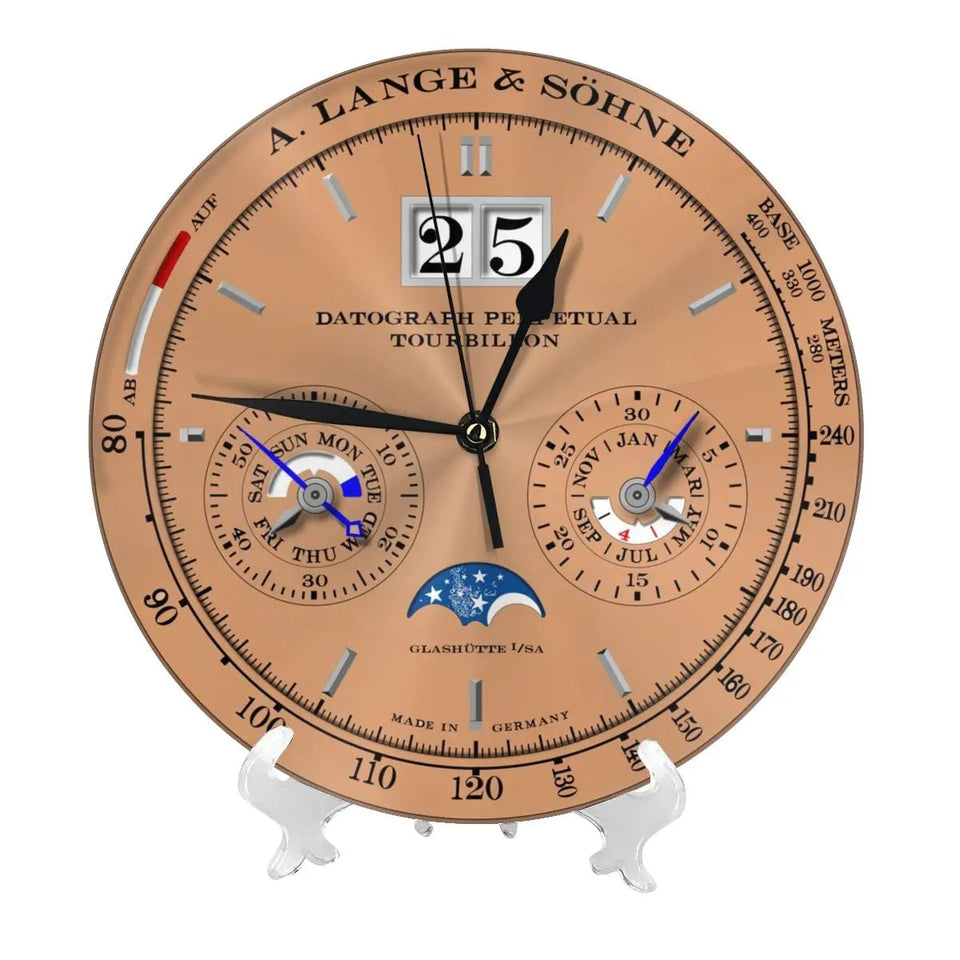 Lange & Sohne Datograph Dial Clock Wall Clock Modern 3D for Home Office Hotel Restaurant School Decoration Aimak Store