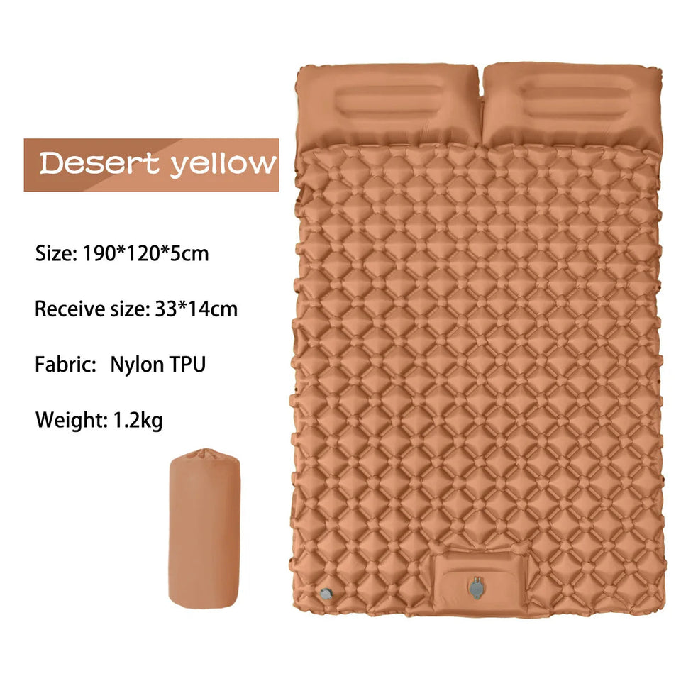 Picnic Mat Ultralight Self-inflating Air Mattress Thicken Sleeping Pad Splicing Inflatable Bed Beach Camping Tent Air Cushion Aimak Store