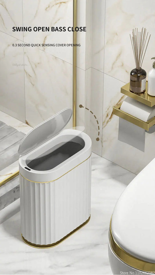 7L/9L Smart Trash Can Electronic Automatic Smart Sensor Garbage Bin Household Toilet Waste Garbage Can for Kitchen Bathroom Aimak Store