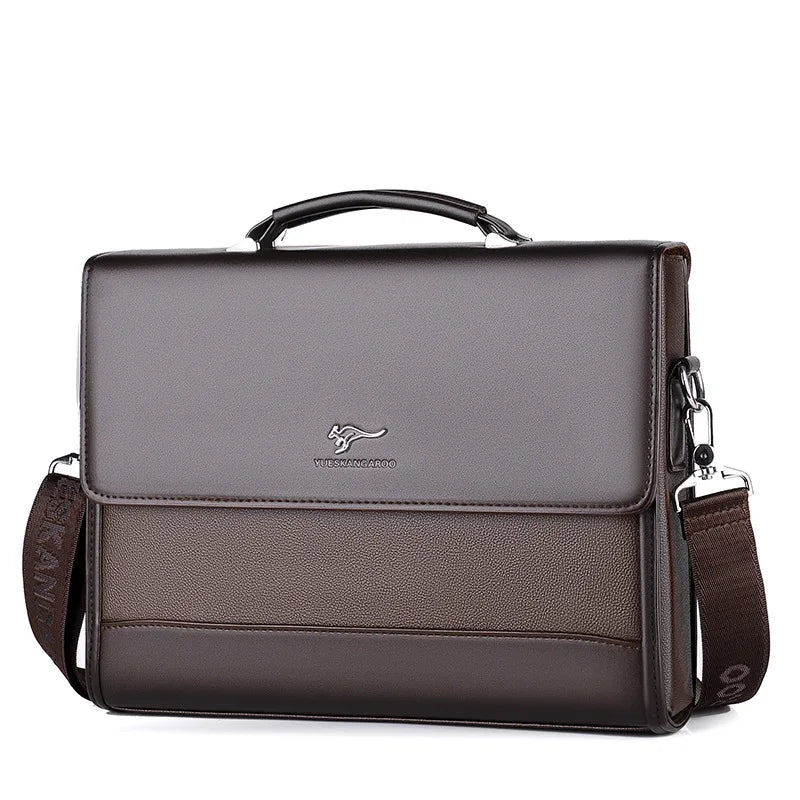 Square Side Crossbody Bag Document Leather Executives Briefcases for Men Designer Business Tote Bag Wallet Shoulder Handbag Aimak Store