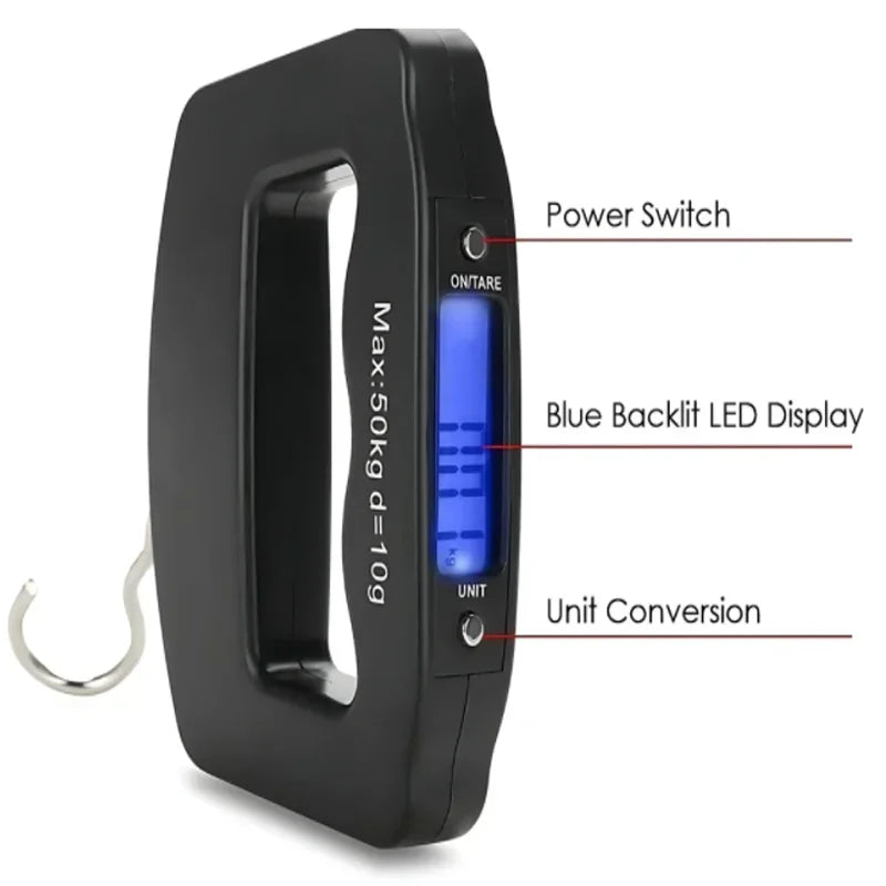 50kg/10g Digital Luggage Scale Electronic Portable Suitcase Travel Weighs With Backlight Electronic Travel Hanging Scales Aimak Store