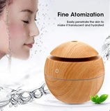 Mini Imitation Wood Sonic Humidifier USB Aromatherapy Essential Oil Diffuser Home Air Humidifier Desktop Woodgrain Humidifier Aimak Store