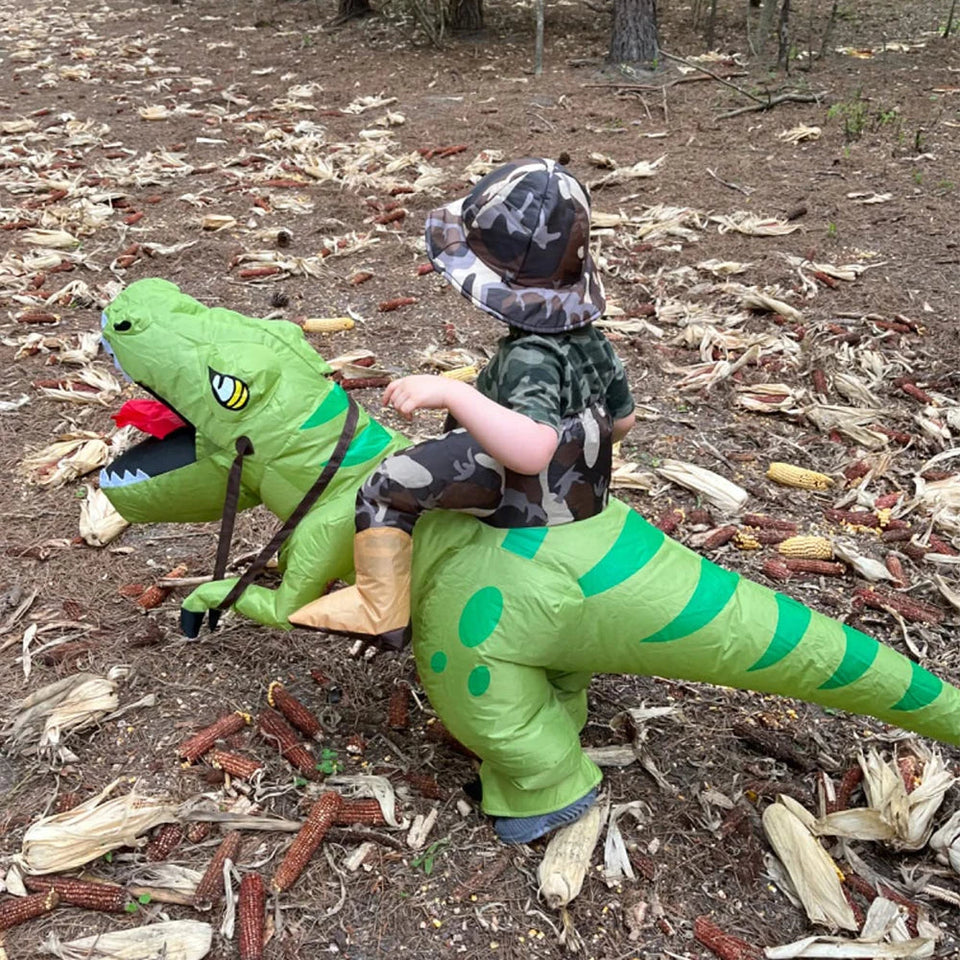 Animal Cartoon Riding T-Rex Inflatable Costume Nursery Kids Dinosaur Role Playing Game Adult Kids Chasing Game Birthday Gift Aimak Store