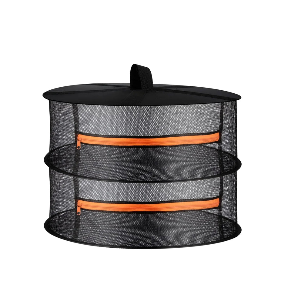 2ft Herb Drying Rack 2/4/6/8 Layer Folding Mesh Hanging Basket Dryer Net with Zippers for Seeds Flowers Buds Fit in Grow Tents Aimak Store