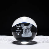 Photo Text Personalized Crystal Ball 2D Laser Engraving Pets Baby Family Picture Customized Glass Sphere Souvenir Birthday Gifts Aimak Store