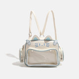 Y2K Ita Bag Cat PU Backpack – Foldable, Adjustable Strap, Secure Zipper, Preppy Style Cute Schoolbag Aimak Store