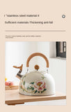 3L Whistling Kettle Teapot Floral Enameled Universal Teapot Water Kettle Large Capacity Thickened Coffee Pot Aimak Store