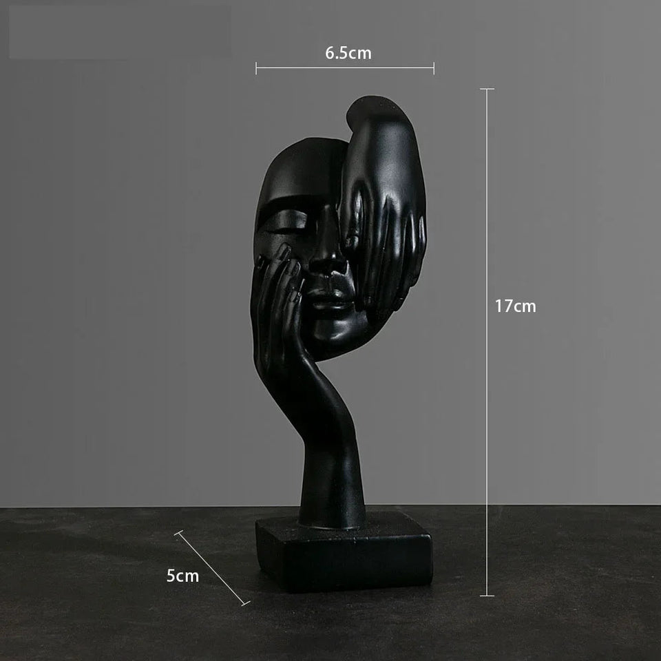 Resin Abstract Mask Statues European Miniature Figurines for Interior Home Office Study Desktop Figure Ornament Decor Gift Aimak Store