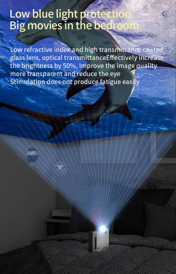 Salange P35 Android 10 Projector WIFI Portable MINI Video Beamer Smart TV 1280*720dpi for Game Movie Home Cinema 1080P 4K Video Aimak Store