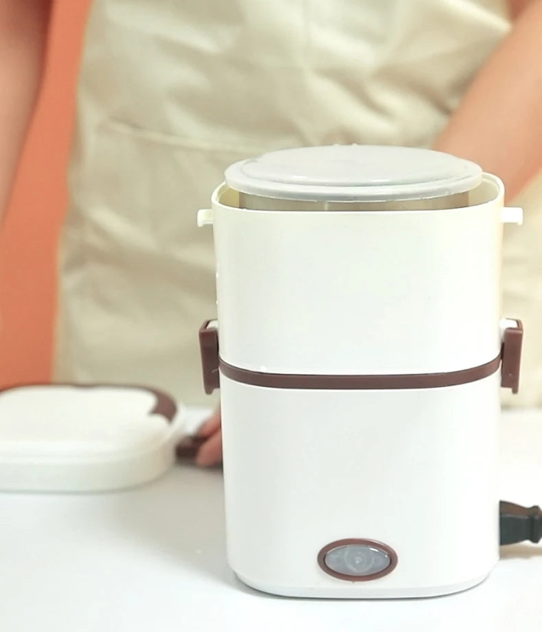 Electric Rice Cooker 220V Multi-functional Lunch Box Single/Double Layer Cooking Machine Food Steamer Food Storage Box EU Plug Aimak Store