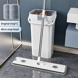 Joybos 40cm Big Mop Washing With Bucket and Squeeze Floor Cleaning Hand Free Flat Floor Mop Microfiber Household Cleaner Tools Aimak Store