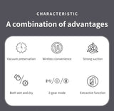 BIESUO Mini Wireless Fully Automatic Vacuum Sealing Machine Household Small Portable Food Packaging Plastic Sealing Machine Aimak Store