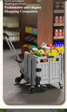 Portable and Foldable Shopping Cart,Home Multifunctional Grocery Cart, Outdoor Trolley Cart, Stall, Camping and Storage Box Aimak Store