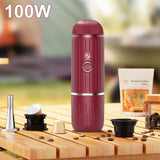 Portable Coffee Maker Electric Espresso Machine Compatible with Capsule & Ground Coffee Capsules Coffee Maker 2 In 1 for Hiking Aimak Store
