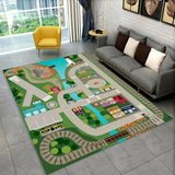 Child Playmat Highway City Traffic Playroom Area Rug Large Carpet Rug for Living Room Bedroom Decor Kids Play Non-slip Floor Mat Aimak Store