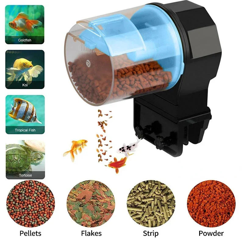 Automatic Fish Tank Feeder Intelligent Timing Automatic Feeder Aquarium Goldfish Feeder Large Capacity Goldfish Aquarium Feeder Aimak Store
