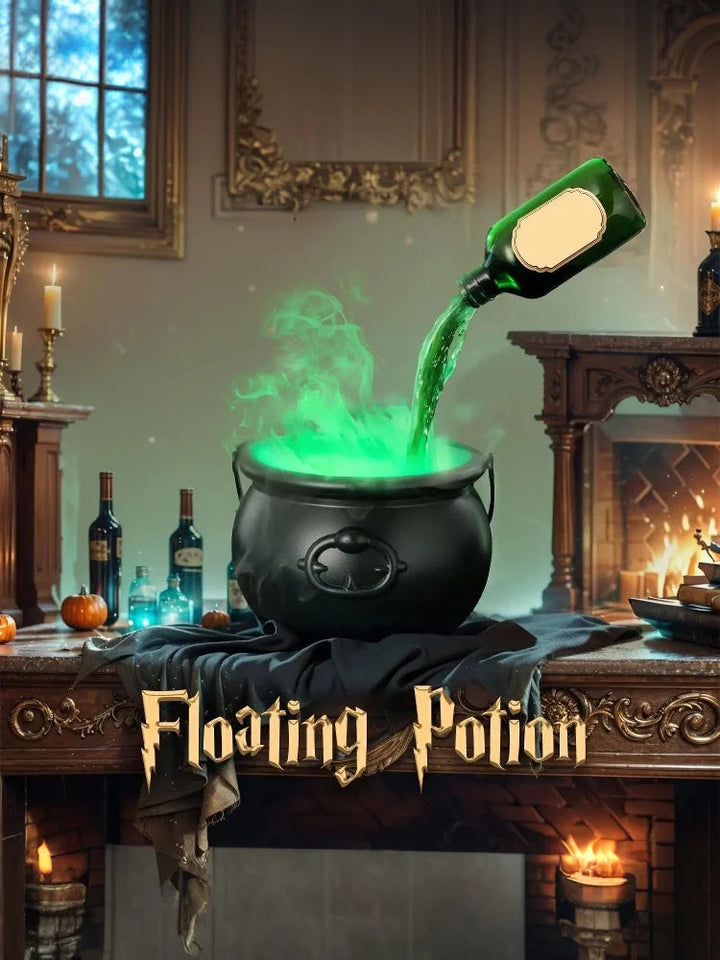 Party Horror Props Witch's Cauldron With Magical Bottles & Fog Maker, Floating Potion DIY, Halloween Decorations Indoor Aimak Store