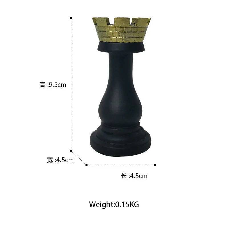 Chess Pieces Statue Resin King Queen Figure For Interior Home Living Room Office Sculpture Study Decoration Piece Ornament Aimak Store