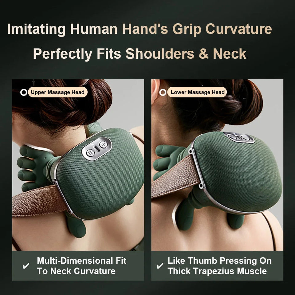 N7 Master Hand Shoulder and Neck Massager Cervical Spine Massager Trapezius Neck Massager Hot Compress Electric Cervical Aimak Store