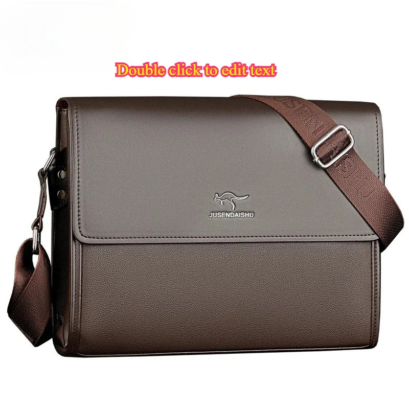 Square Side Crossbody Bag Document Leather Executives Briefcases for Men Designer Business Tote Bag Wallet Shoulder Handbag Aimak Store