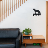 1pc German Shepherd Key Rack Dog Leash Hanger - 9 inch/ 6 inch Wide Metal Wall Art Wall hanging Towel Rack Coat Home Decor Aimak Store