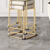 Simple and Luxurious Stackable Square Stool Enlarged and Thickened Round Stool Dirt Resistant Technology Cloth Stool Aimak Store