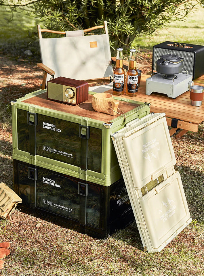 UFORU Outdoor camping storage box Car trunk organizer Car multilayer thickened with cover picnic storage folding box Aimak Store