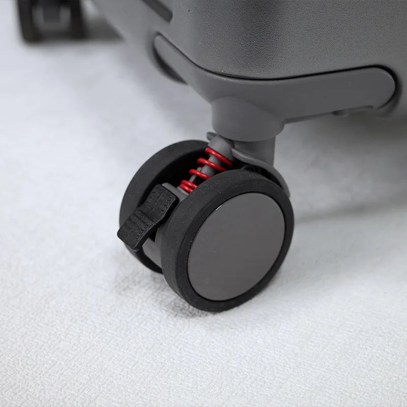 2025 New Suitcase with Seat for Kids Front Open Lid Suitcases on Wheels Kids Trolley Luggage Aluminium Frame 20/22 inch Aimak Store