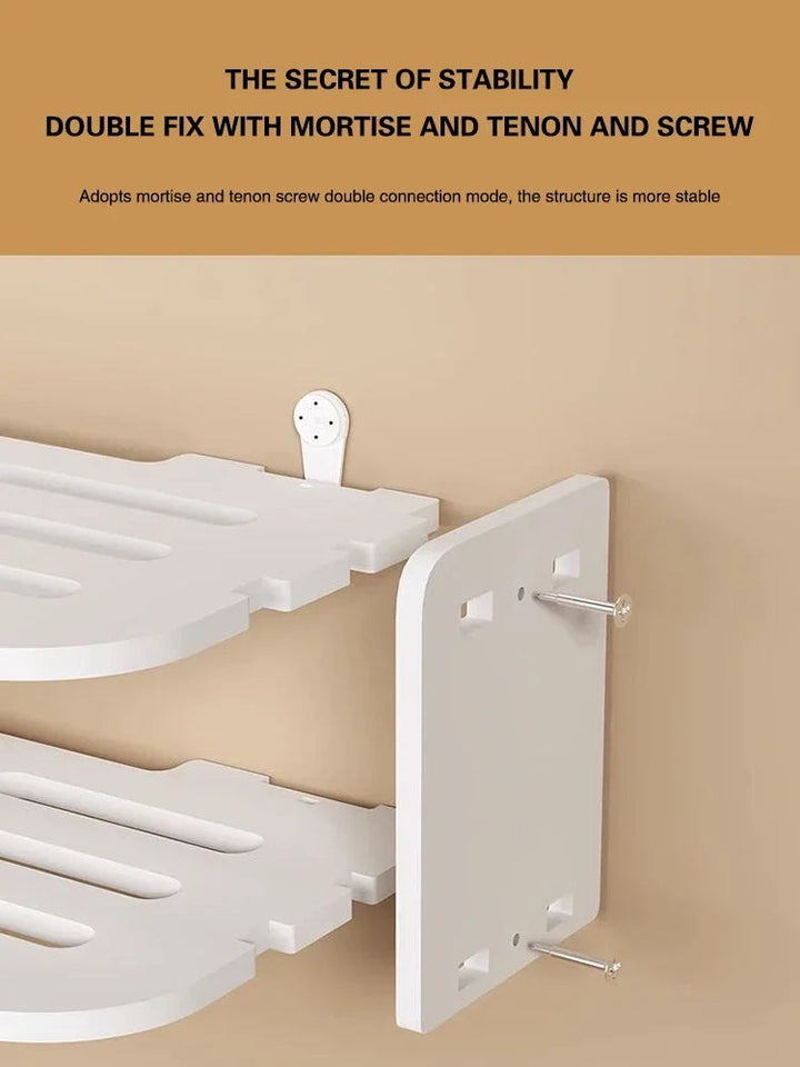 2/3 Layer 30cm Wifi Hanging Shelf Router Power Strip Multi Outlet TV Set Top Box Cable Hidden Floating Rack Storage Organizer Aimak Store