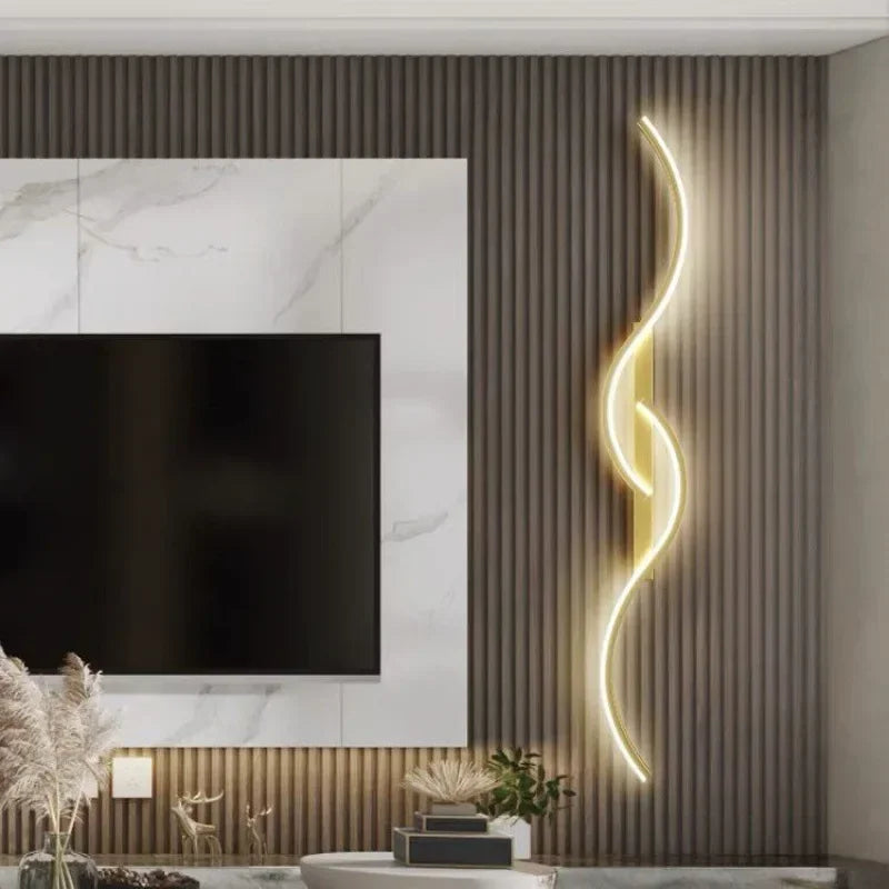 LED Wall Lamp 60/80/100CM Smart Remote Control Adjustable Color Temperature Brightness Bedroom Bedside Living Room Wall Sconces Aimak Store