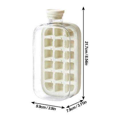 Portable  Silicone Freezer Ice Trays zero-contact pressure ice cube mold Whiskey Ice Cream Silicone Water Bottle Ice Cube Maker
