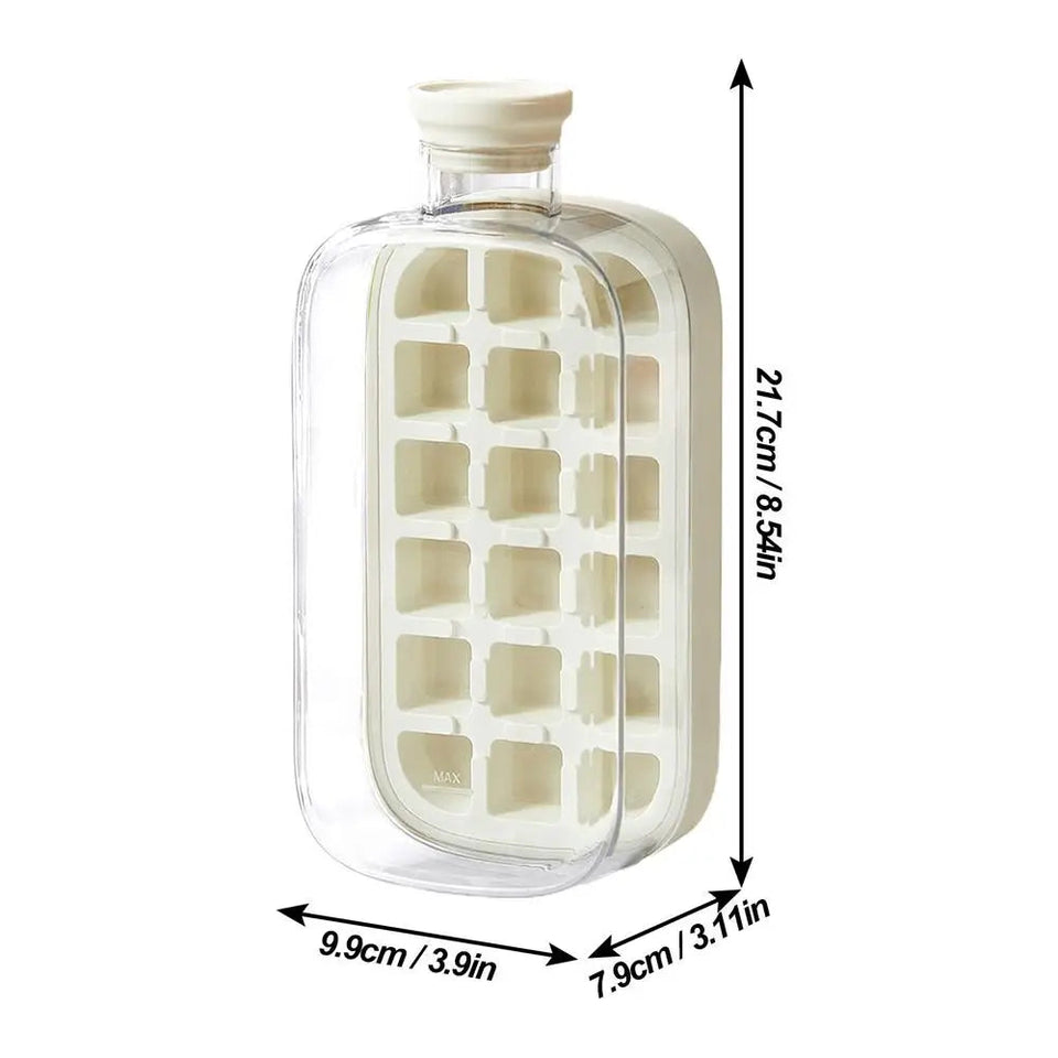 Portable  Silicone Freezer Ice Trays zero-contact pressure ice cube mold Whiskey Ice Cream Silicone Water Bottle Ice Cube Maker Aimak Store