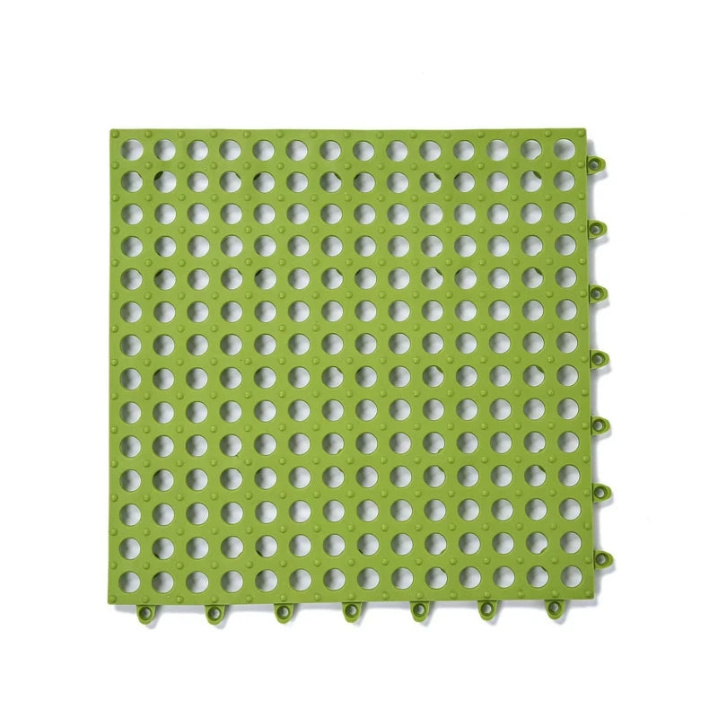 1Pc 30*30 cm Waterproof Bathroom Shower Mats Non-slip Plain Stitching Plaid DIY Cuttable Roll Floor Hollow Splicing Pads Aimak Store