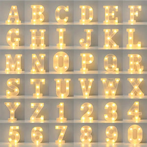 1pc White Decorative Led Light Up 6.3'' Number Letters Sign Night Lights Marquee For Home Wedding Party Birthday Christmas Decor Aimak Store