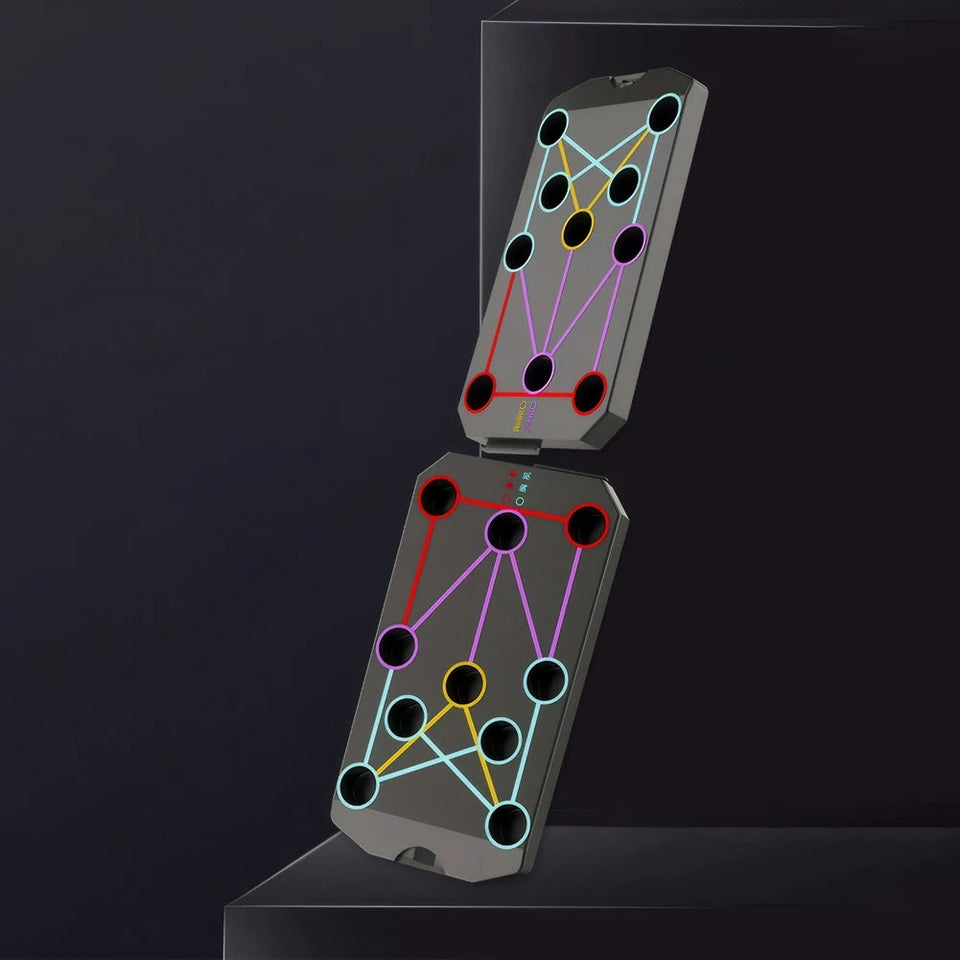 Folding Push-up Board Portable Fitness Equipment Multi-Functional Abdominal Enhancement Support Heavy Duty Non Slip for Home Gym Aimak Store