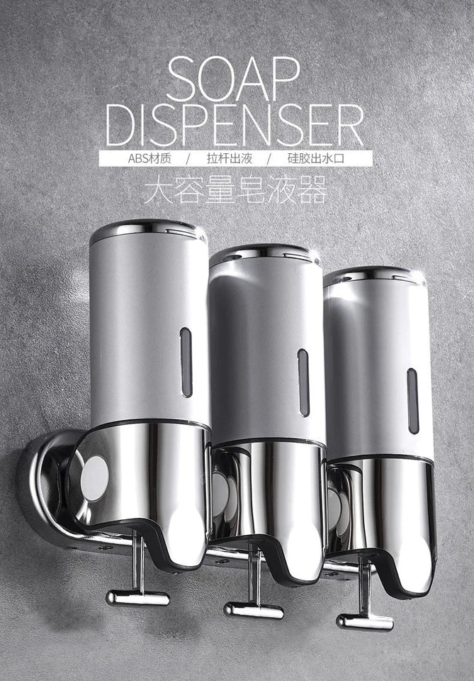 1-3pcs Wall Mounted Square Manual Liquid Soap Dispensers Shampoo Container Soap And Gel Dispenser Bathroom Accessories 500ML Aimak Store