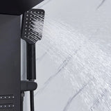 Black LED Shower Panel Tower System Rain Waterfall Shower Column Hydroelectricity Massage Body Spa Bath Shower Faucet Mixer Aimak Store