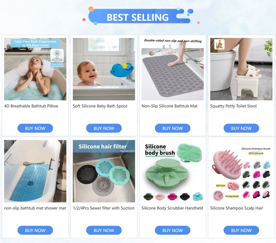non-slip bathtub mat shower mat  with drain holes and suction cups machine washable household bathroom shower carpet bathroom Aimak Store
