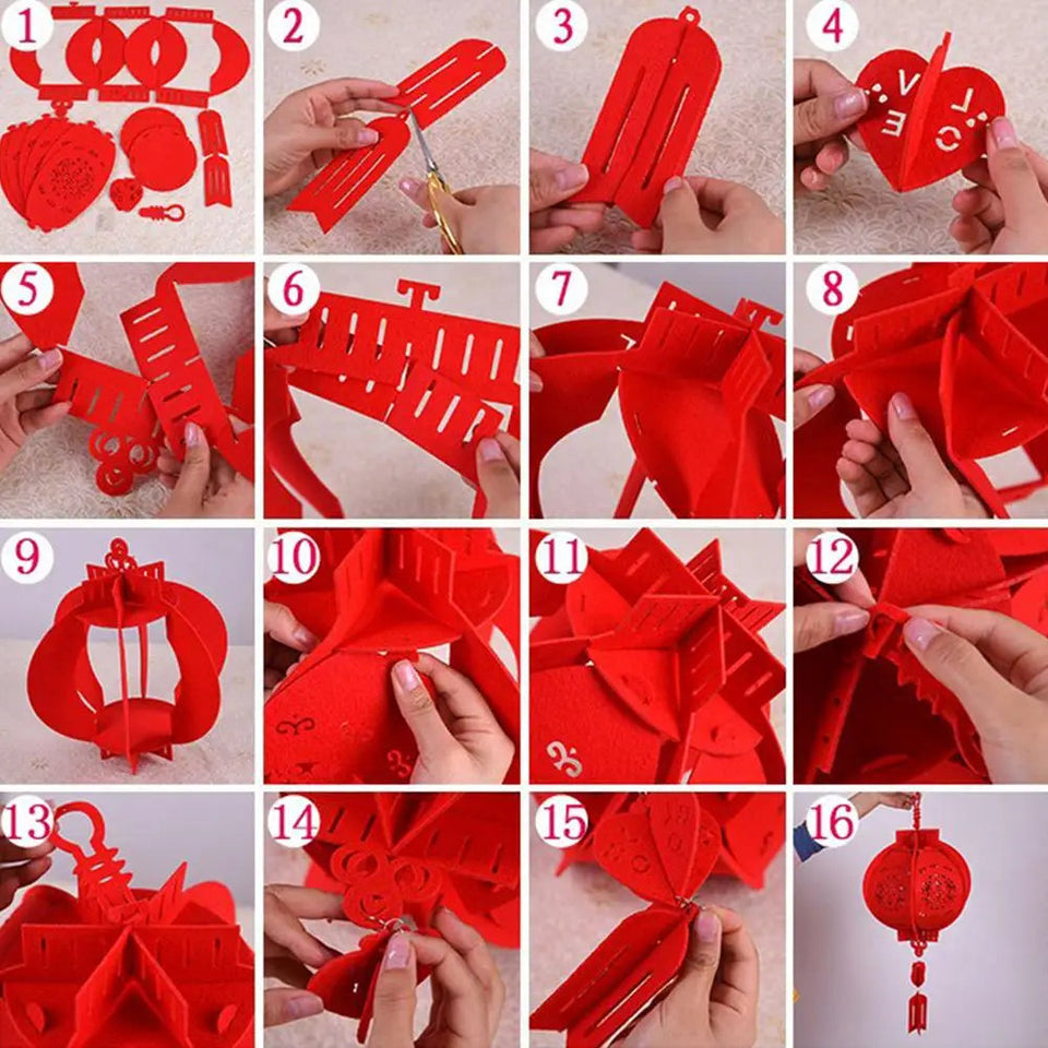 Chinese Lantern Hanging For 2024 Chinese New Year Chinese Red Lucky Lantern Hanging Spring Festival Home Decoration Lanterns Aimak Store