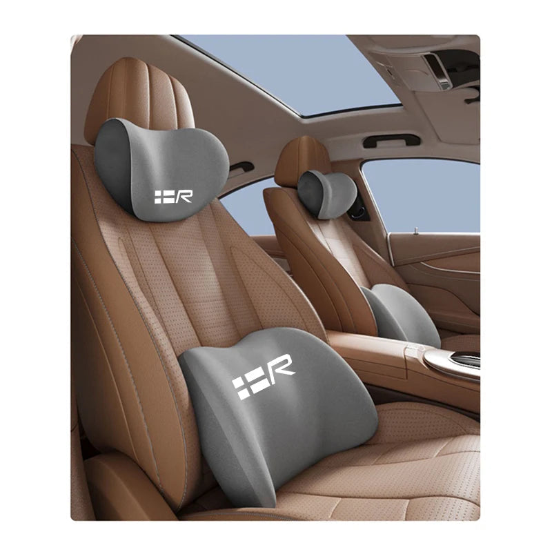 For Volvo R DESIGN  Car Memory Foam Neck Pillow Lumbar Cushion To Relieve Cervical Fatigue Car Headrest Cushion Aimak Store