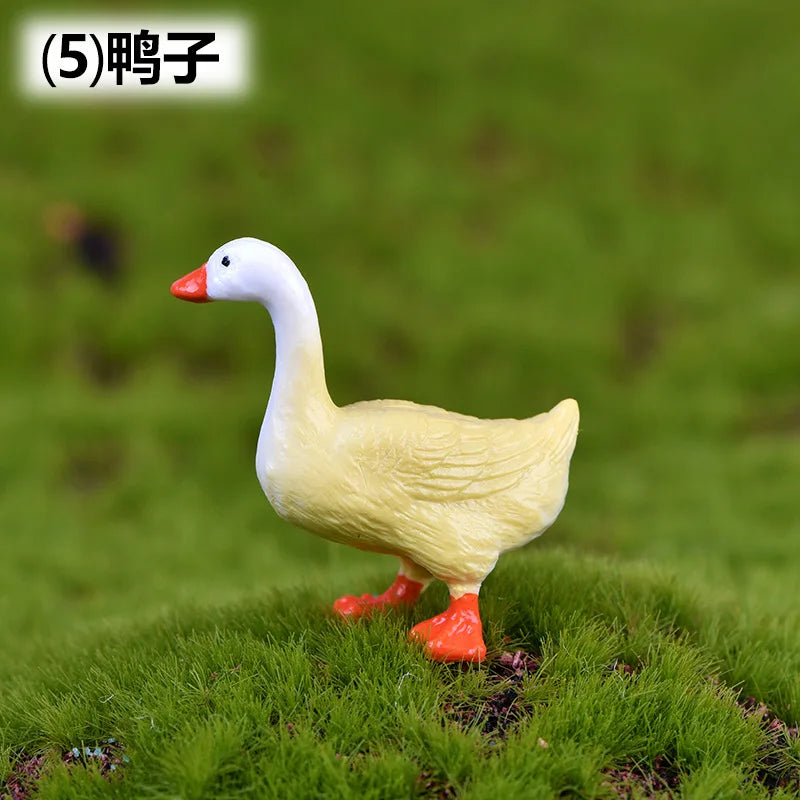 Farm PVC Craft Gift Landscape DIY plastic animal decoration farmer Horse Cow Animal miniature figurines Modern Home Decoration Aimak Store