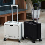 New Front Opening Lid Suitcase Multifunctional Mini Luggage Aluminium Frame 18/20 Boarding Box Trolley Case Cabin Bag Aimak Store