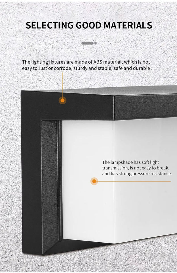 LED Outdoor Wall Light Wall Lamp Motion Sensor 85-265V 16W10W Waterproof Modern Indoor Home Balcony Path Porch Garden Decoration Aimak Store